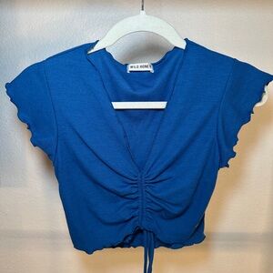 Blue Crop Top Small